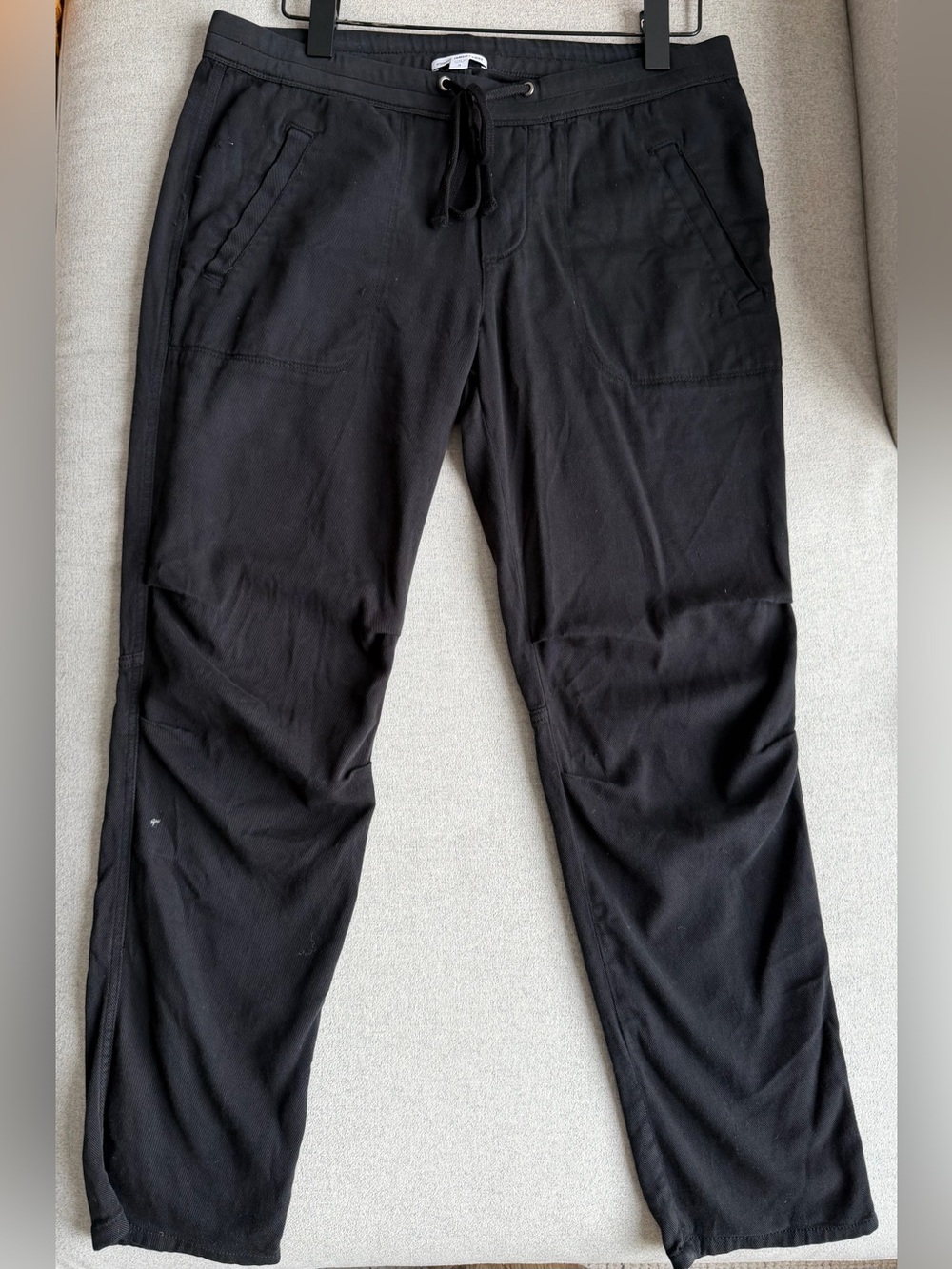 James Perse Black Slim Drawstring Joggers